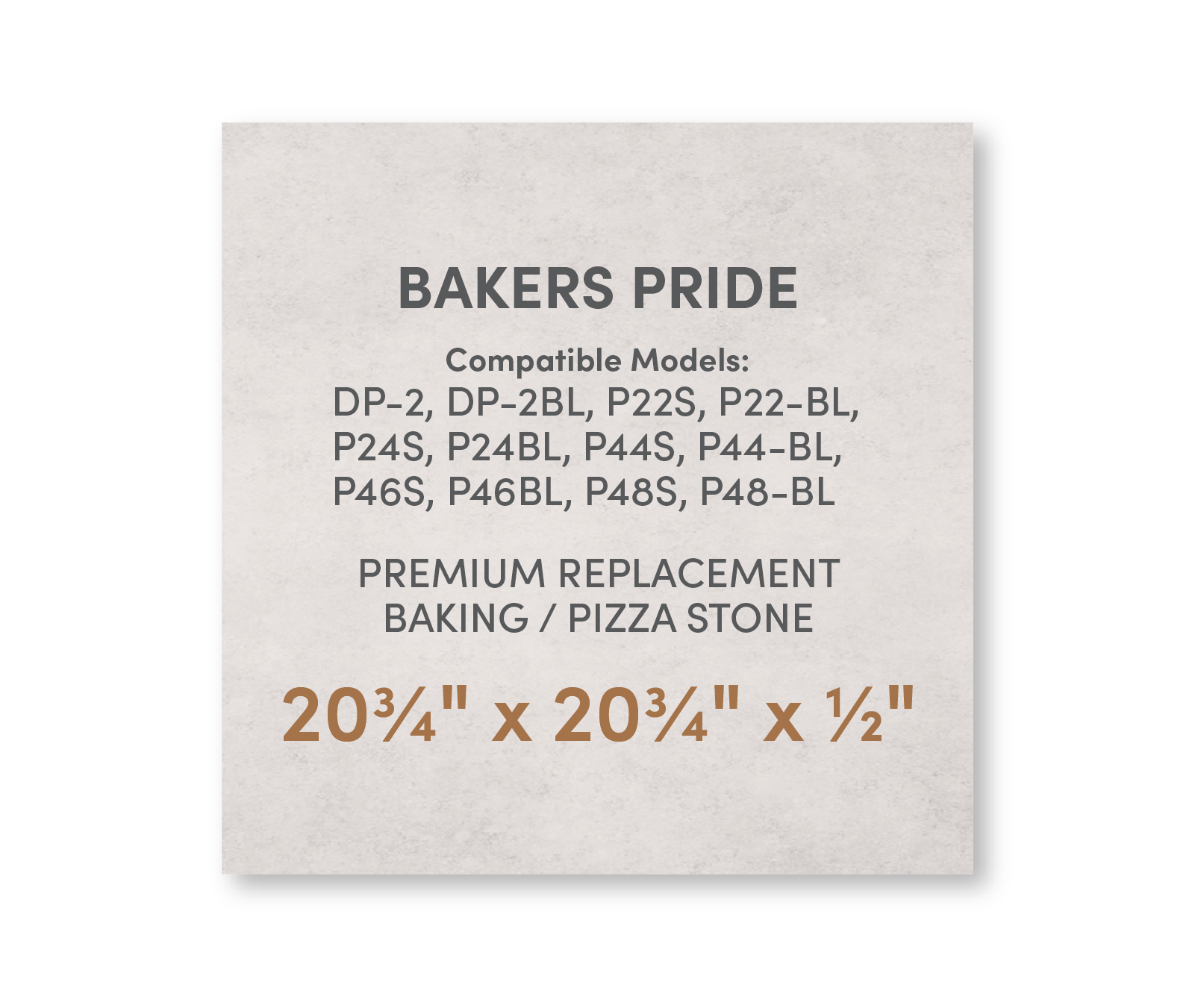 Premium Replacement Baking / Pizza Stone for Baker's Pride DP-2, P22, P24, P44, P46 and P48 Ovens
