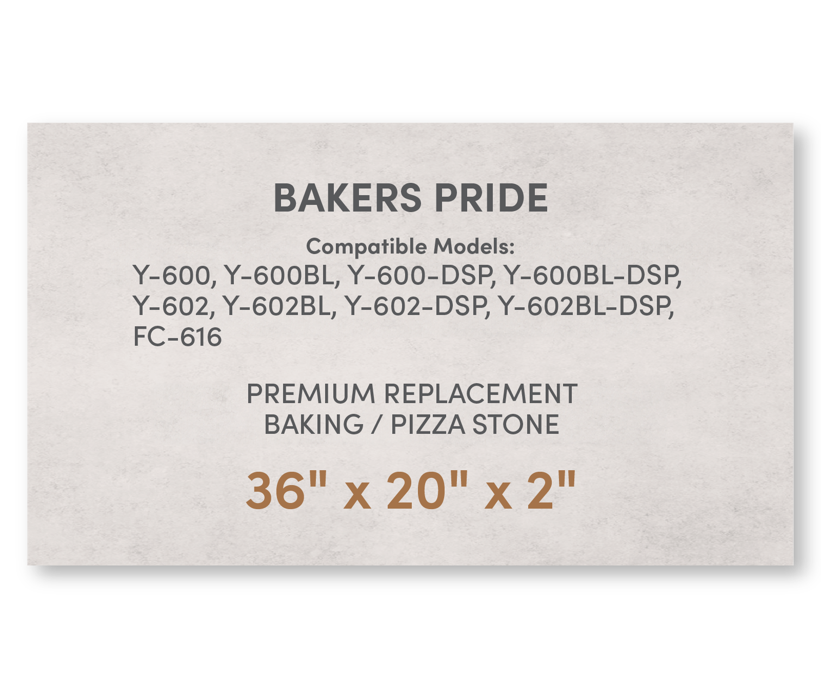 Premium Replacement Baking / Pizza Stone for Baker's Pride Y-600, Y-602 and FC-616 Ovens (XL)