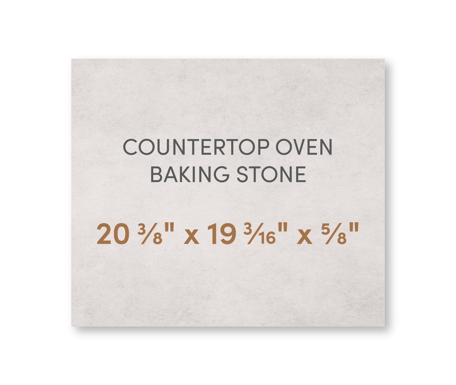 Countertop Oven Baking Stone 20 3/8" x 19 3/16" x 5/8" - FibraMent