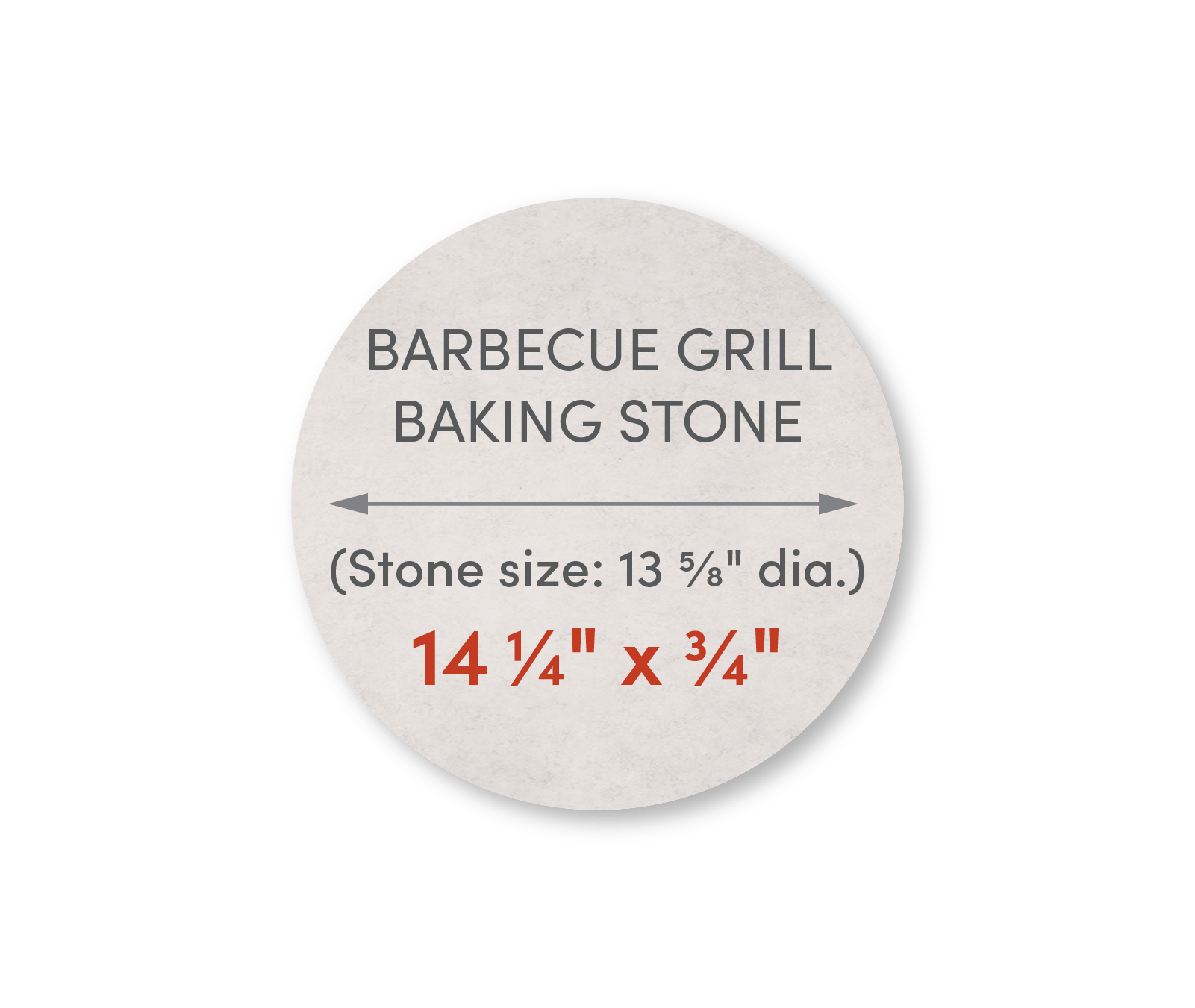 Home Barbecue Grill Baking Stone 14 1/4" Diameter - FibraMent