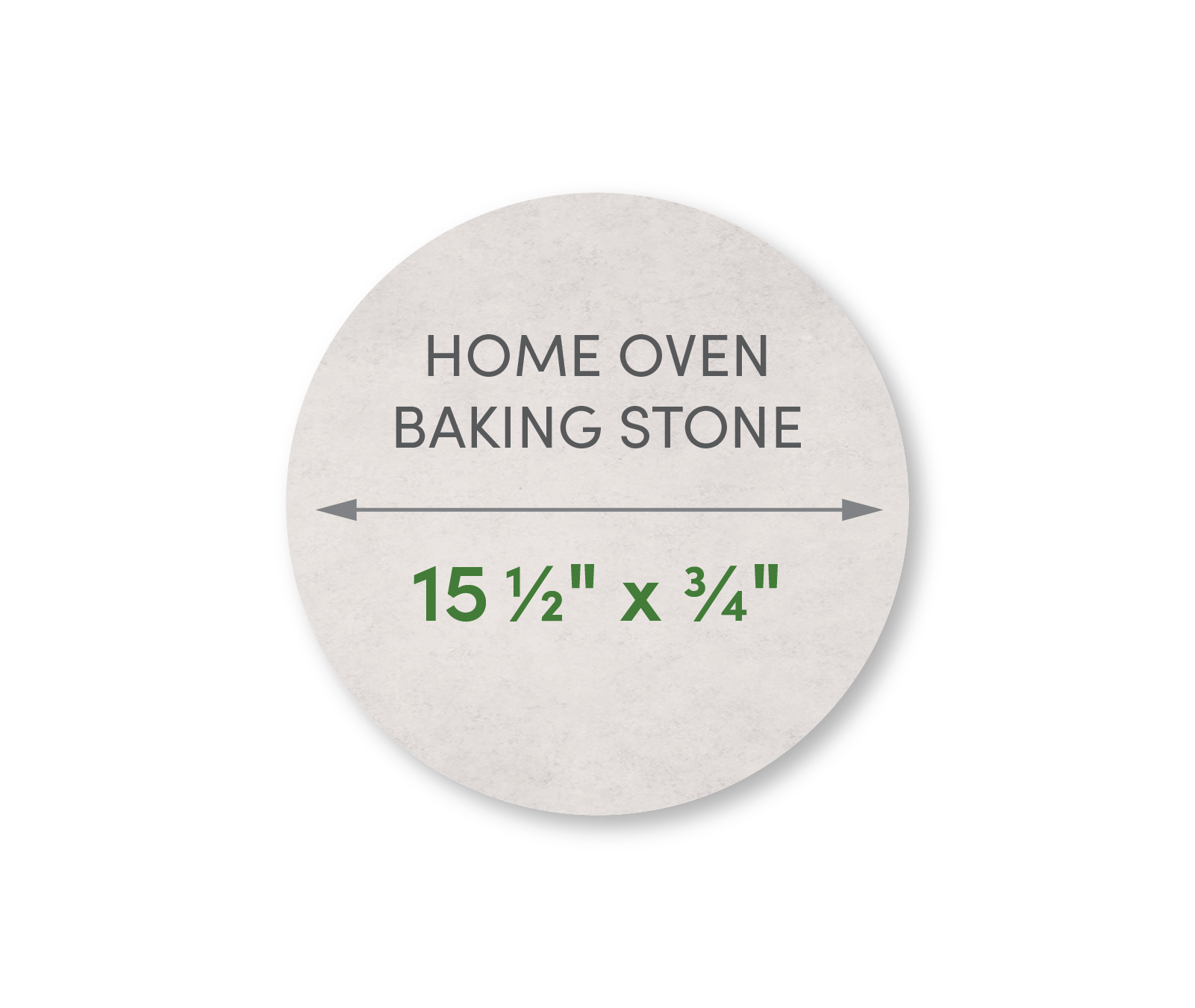 Home Oven Baking Stone 15 1/2" Diameter - FibraMent