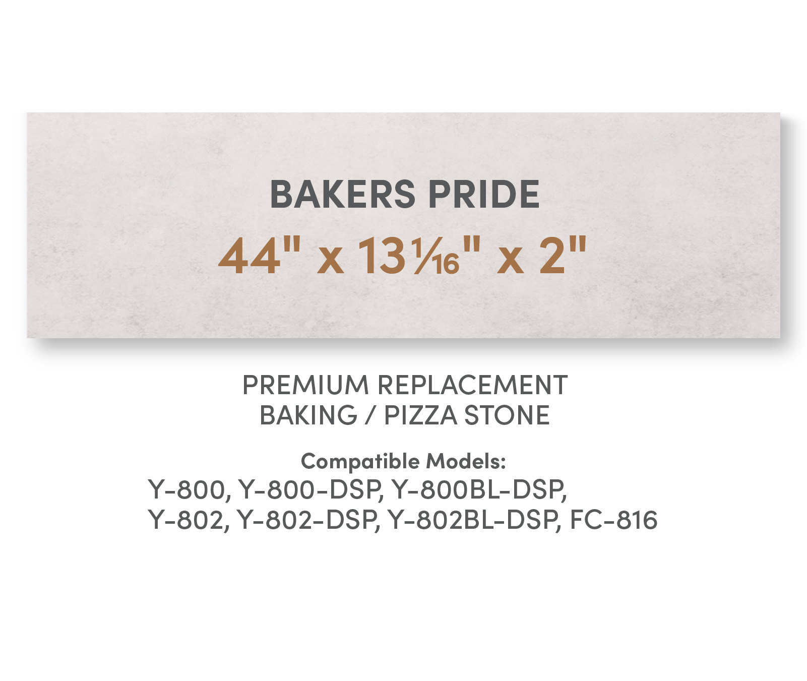 Premium Replacement Baking / Pizza Stone for Baker's Pride Y - 800, Y - 802 and FC - 816 Ovens (XL) - FibraMent