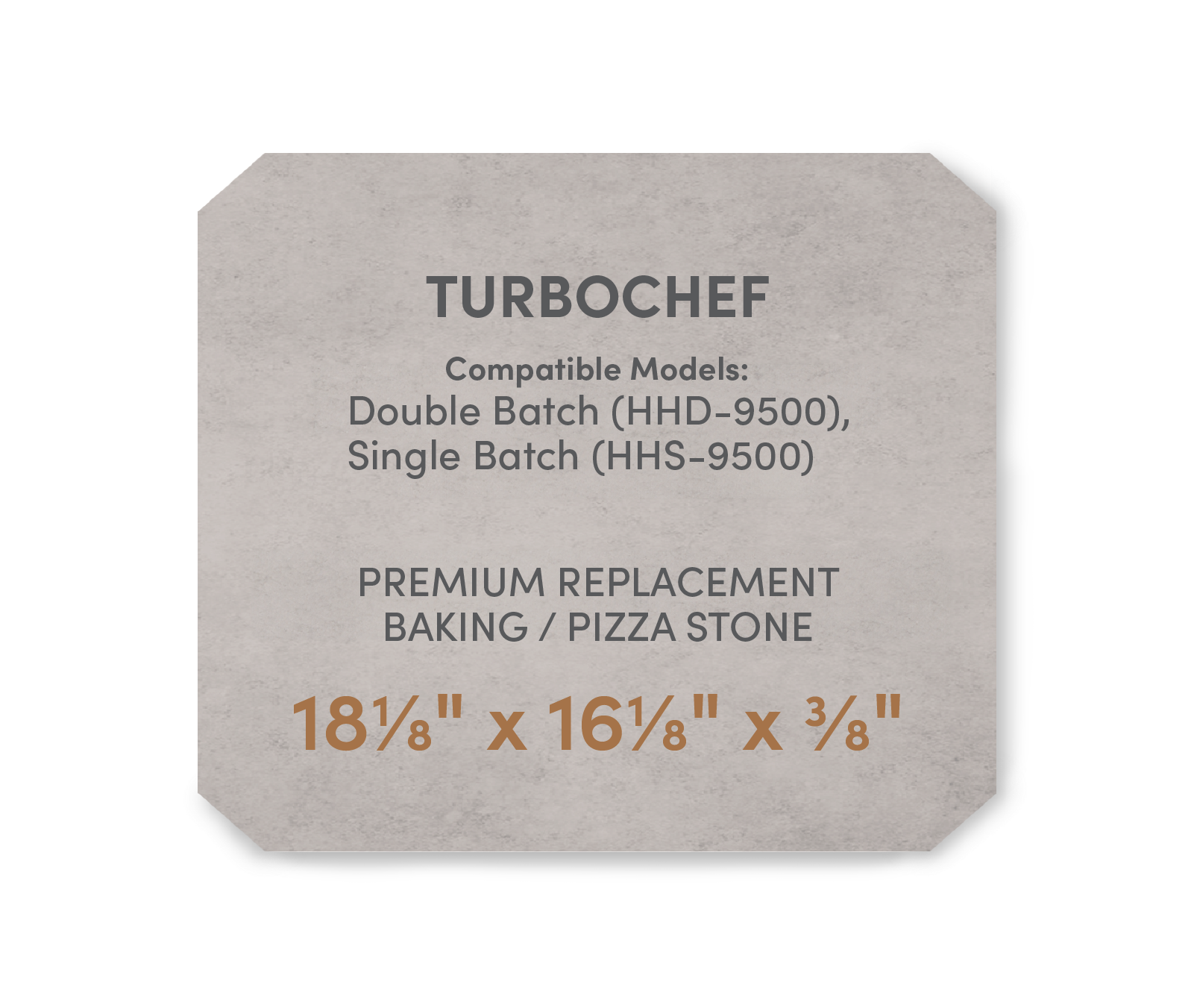 FibraMent Premium Replacement Baking / Pizza Stone for TurboChef Double and Single Batch Ovens