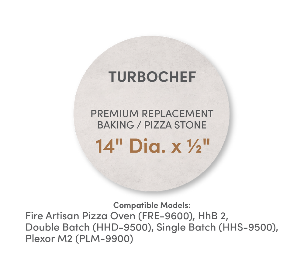 FibraMent Premium Replacement Baking / Pizza Stone for TurboChef Fire Artisan Pizza Ovens, HhB 2, Double Batch, Single Batch, and Plexor M2 Pizza Ovens