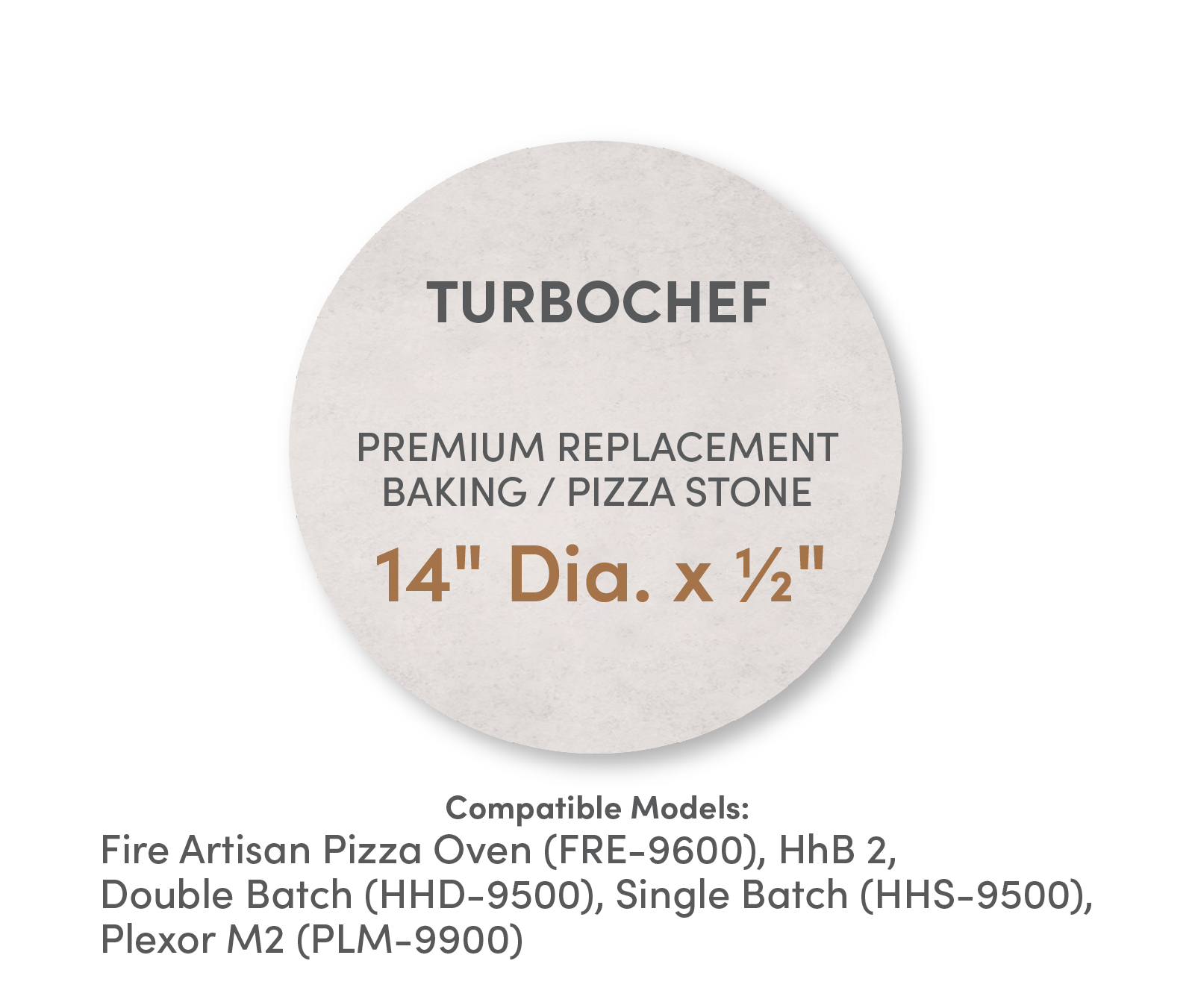 FibraMent Premium Replacement Baking / Pizza Stone for TurboChef Fire Artisan Pizza Ovens, HhB 2, Double Batch, Single Batch, and Plexor M2 Pizza Ovens
