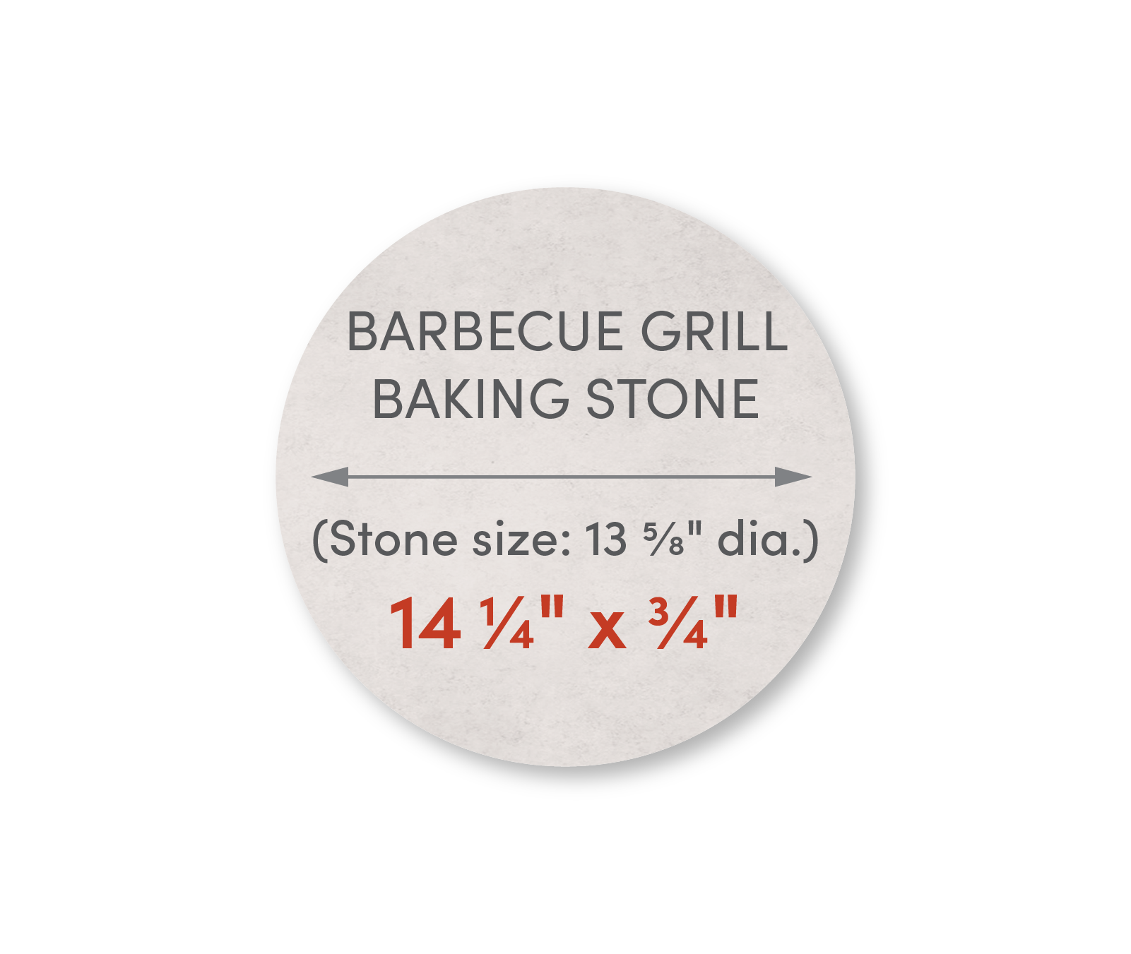 Home Barbecue Grill Baking Stone 14 1/4" Diameter