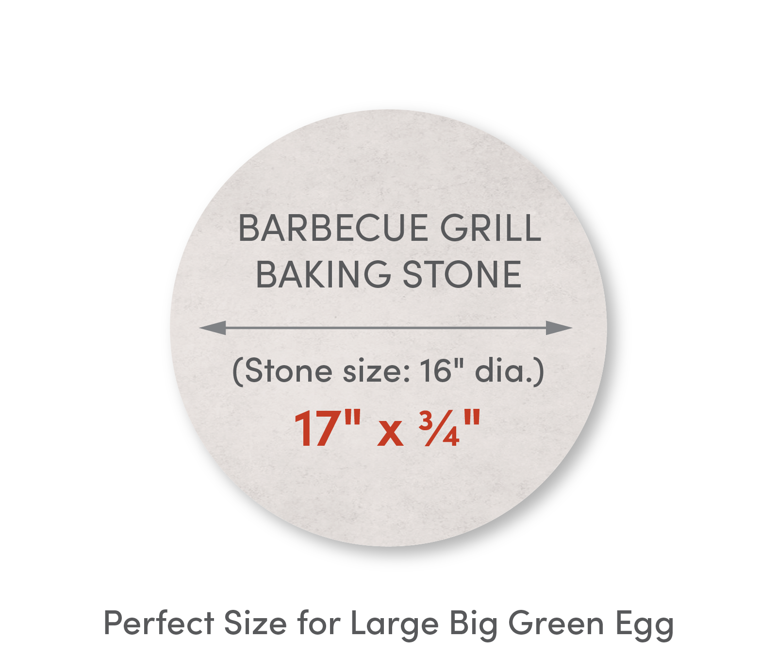 Home Barbecue Grill Baking Stone 17" Diameter