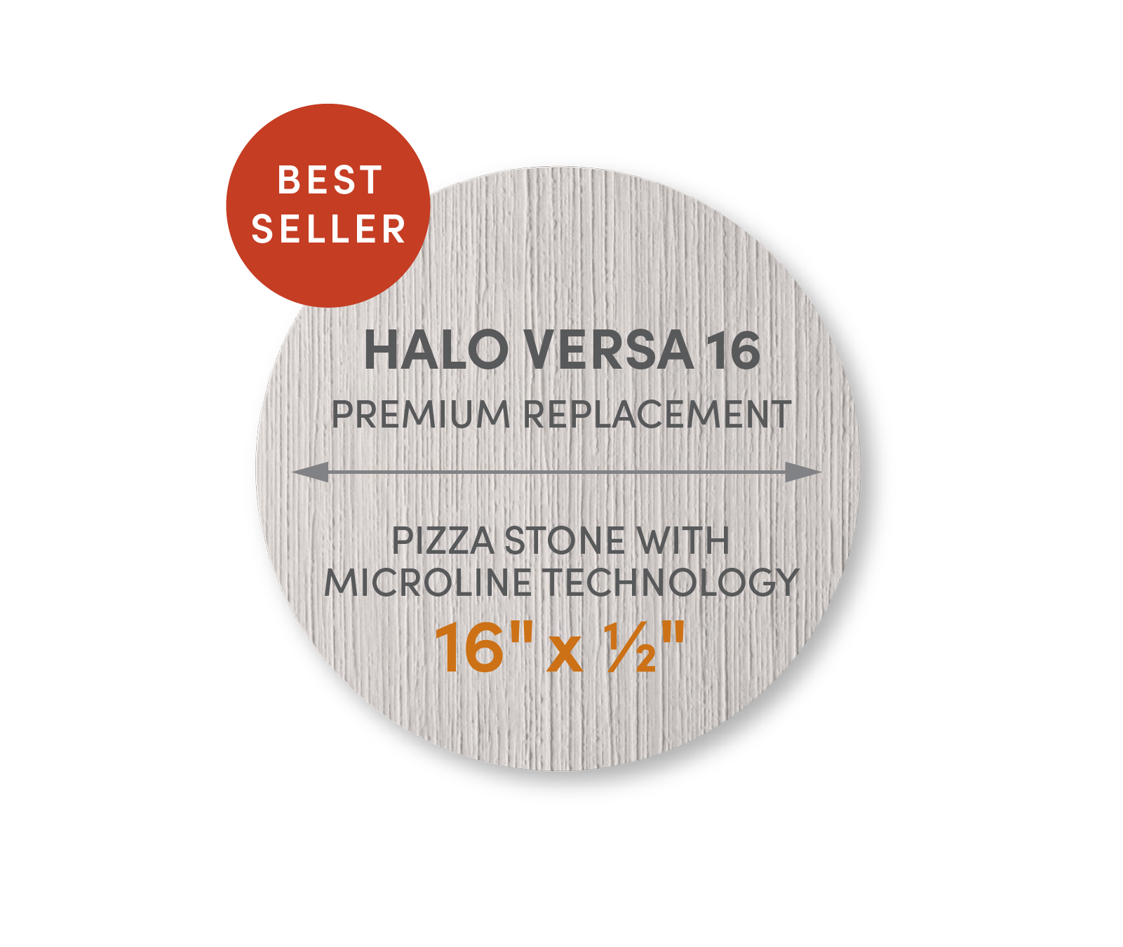 Halo Versa 16 - Premium Replacement Pizza Stone with MicroLine Technology