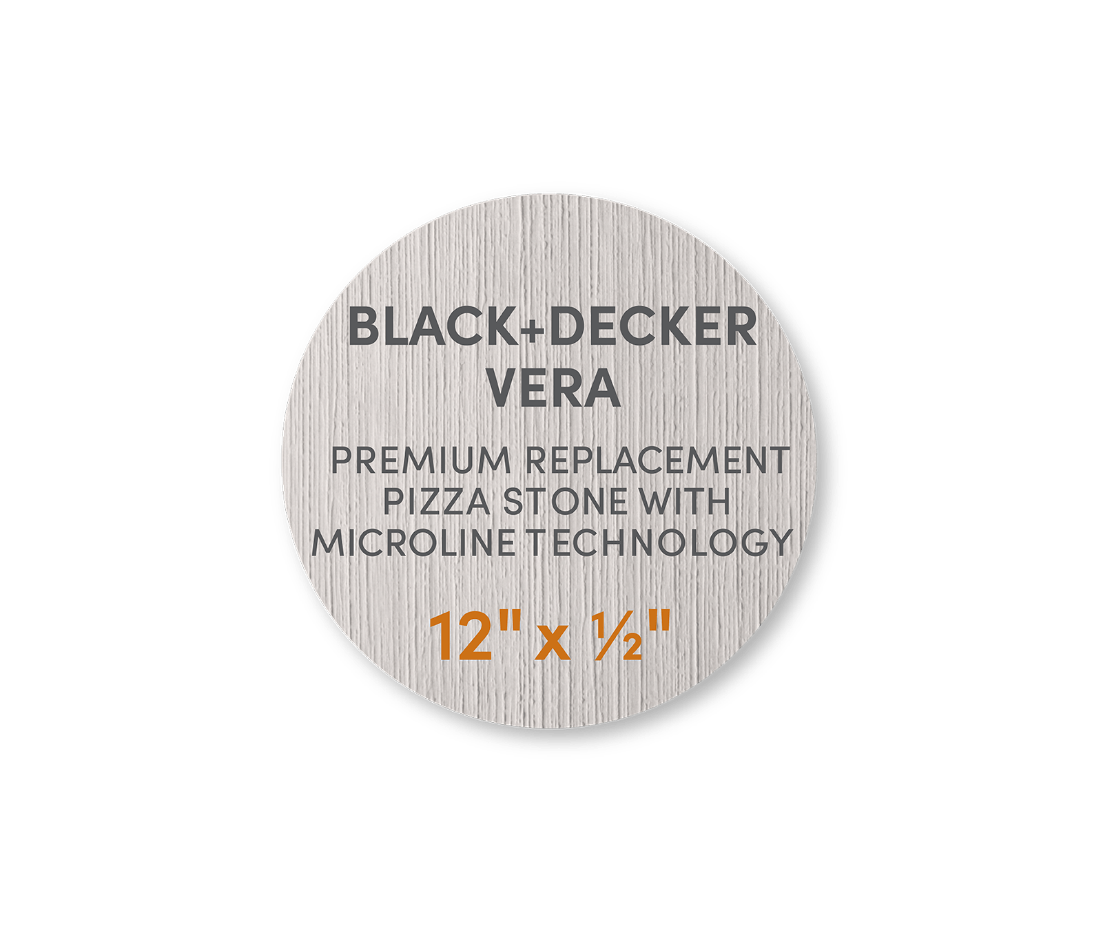 Black & Decker Vera - FibraMent Premium Replacement Pizza Stone with MicroLine Technology - FibraMent