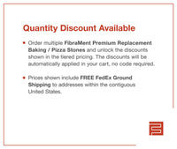 FibraMent Premium Replacement Baking / Pizza Stone for PizzaMaster 450DW Series Ovens with Standard Temperature Decks - FibraMent