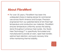 FibraMent Premium Replacement Baking / Pizza Stone for PizzaMaster 800 Series Ovens with Standard Temperature Decks - FibraMent