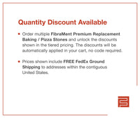 FibraMent Premium Replacement Baking / Pizza Stone for PizzaMaster 800 Series Ovens with Standard Temperature Decks - FibraMent