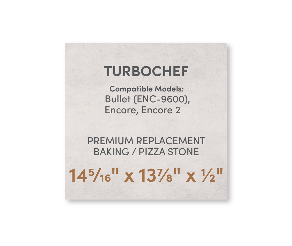FibraMent Premium Replacement Baking / Pizza Stone for TurboChef Bullet, Encore and Encore 2 Ovens - FibraMent