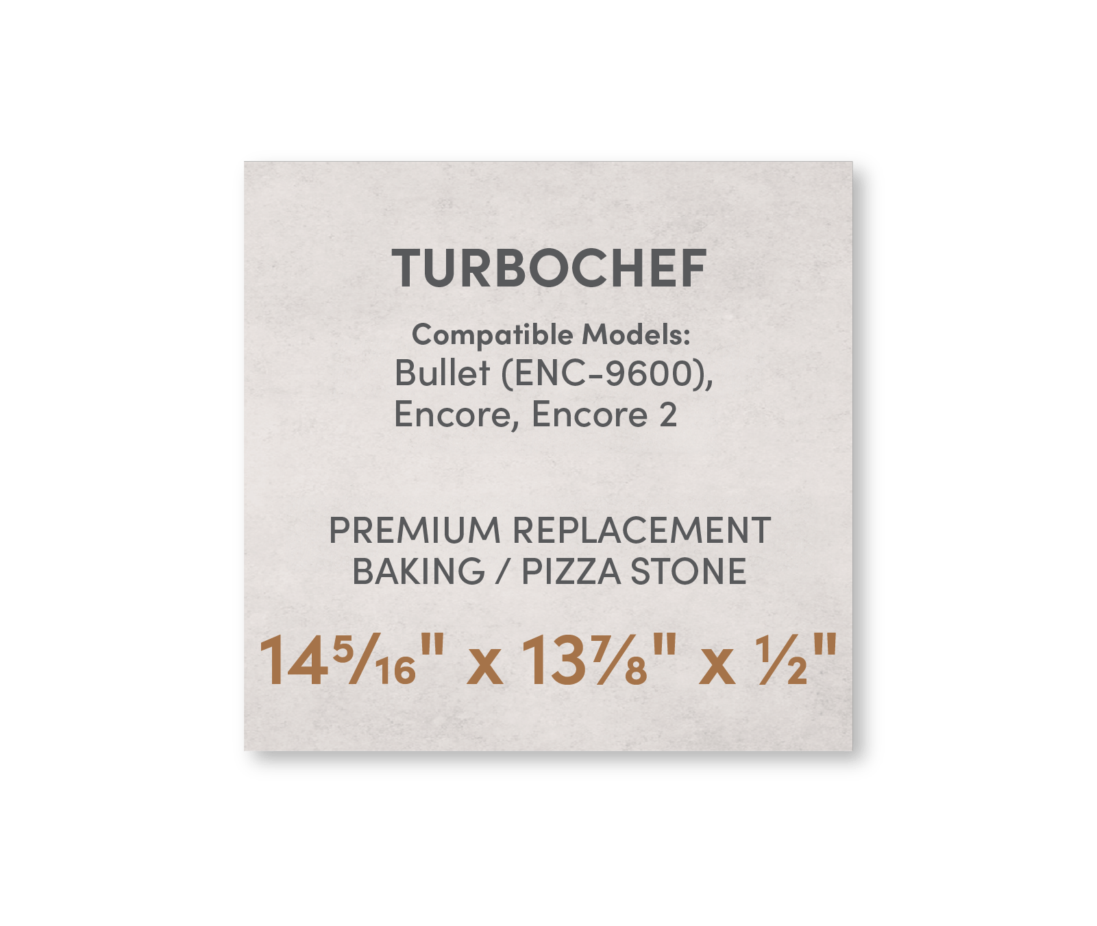 FibraMent Premium Replacement Baking / Pizza Stone for TurboChef Bullet, Encore and Encore 2 Ovens - FibraMent