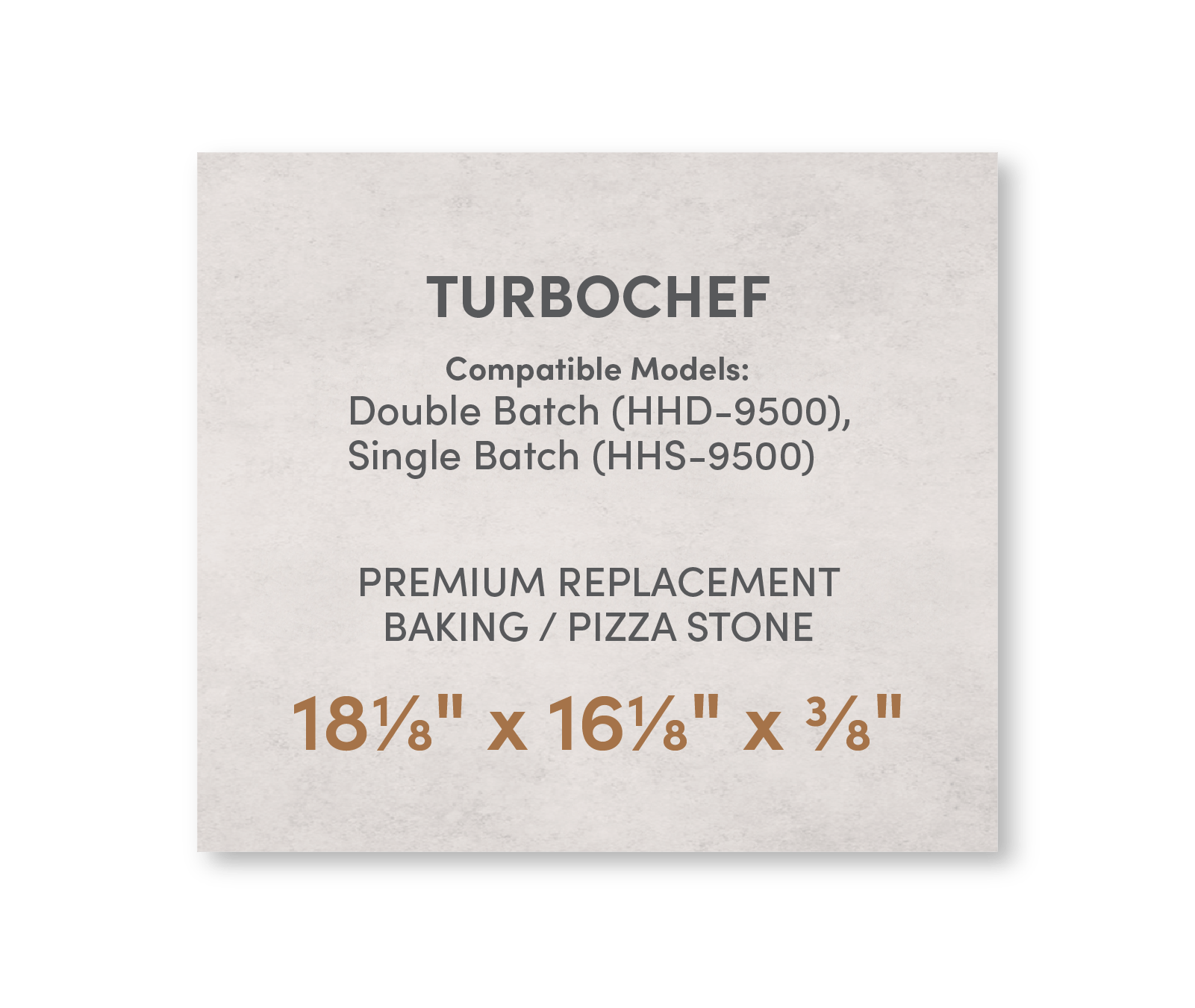 FibraMent Premium Replacement Baking / Pizza Stone for TurboChef Double and Single Batch Ovens - FibraMent