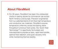 FibraMent Premium Replacement Baking / Pizza Stone for TurboChef Fire Artisan Pizza Ovens, HhB 2, Double Batch, Single Batch, and Plexor M2 Pizza Ovens - FibraMent