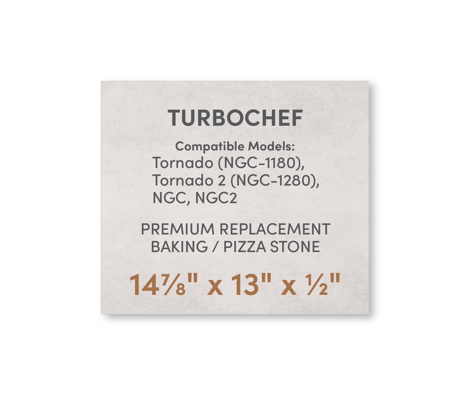 FibraMent Premium Replacement Baking / Pizza Stone for TurboChef Tornado, Tornado 2, NGC and NGC2 Ovens - FibraMent