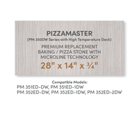 FibraMent Premium Replacement Baking / Pizza Stone with MicroLine Technology for PizzaMaster 350DW Series Ovens with High Temperature Decks - FibraMent