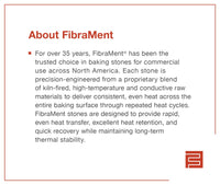 FibraMent Premium Replacement Baking / Pizza Stone with MicroLine Technology for PizzaMaster 350DW Series Ovens with High Temperature Decks - FibraMent