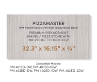 FibraMent Premium Replacement Baking / Pizza Stone with MicroLine Technology for PizzaMaster 400DW Series Ovens with High Temperature Decks - FibraMent