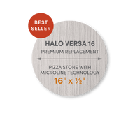 Halo Versa 16 - Premium Replacement Pizza Stone with MicroLine Technology. - FibraMent