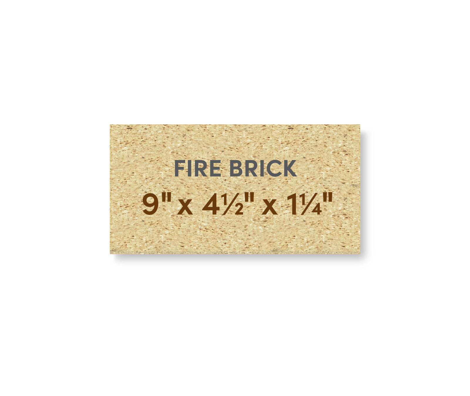 High Duty Hard Fire Brick 9" x 4 - 1/2" x 1 - 1/4" - FibraMent