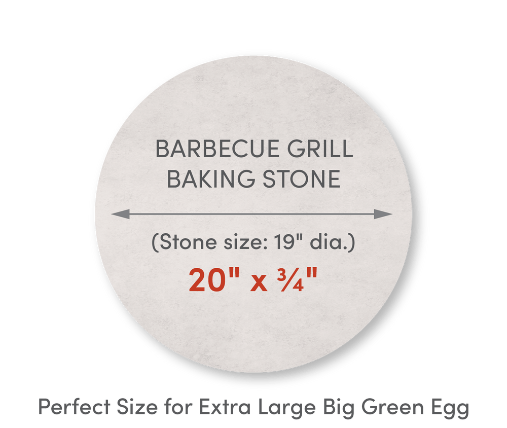 Home Barbecue Grill Baking Stone 20" Diameter with Pizza Peel and Cutter - FibraMent