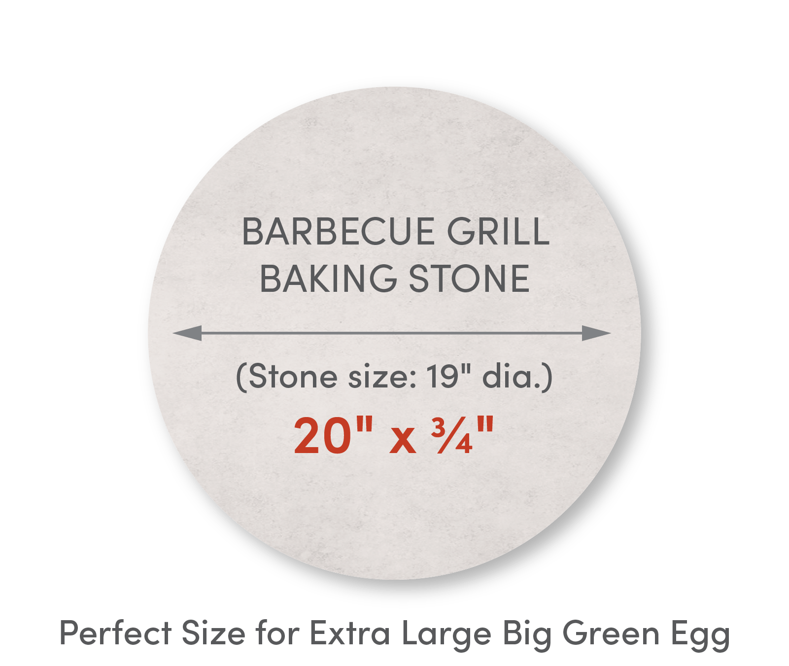 Home Barbecue Grill Baking Stone 20" Diameter with Pizza Peel and Cutter - FibraMent