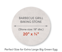 Home Barbecue Grill Baking Stone 20" Diameter with Pizza Peel and Cutter - FibraMent