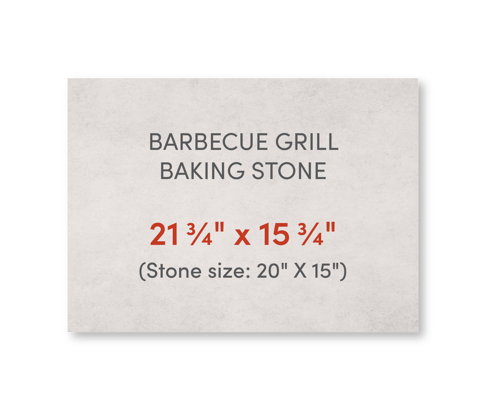 Home Barbecue Grill Baking Stone 21 3/4" x 15 3/4" with Pizza Peel and Cutter - FibraMent