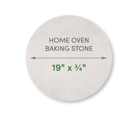 Home Oven Baking Stone 19" Diameter with Pizza Peel and Cutter - FibraMent