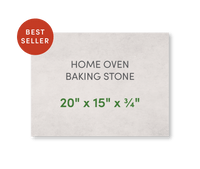 Home Oven Baking Stone 20" x 15" with Pizza Peel and Cutter - FibraMent