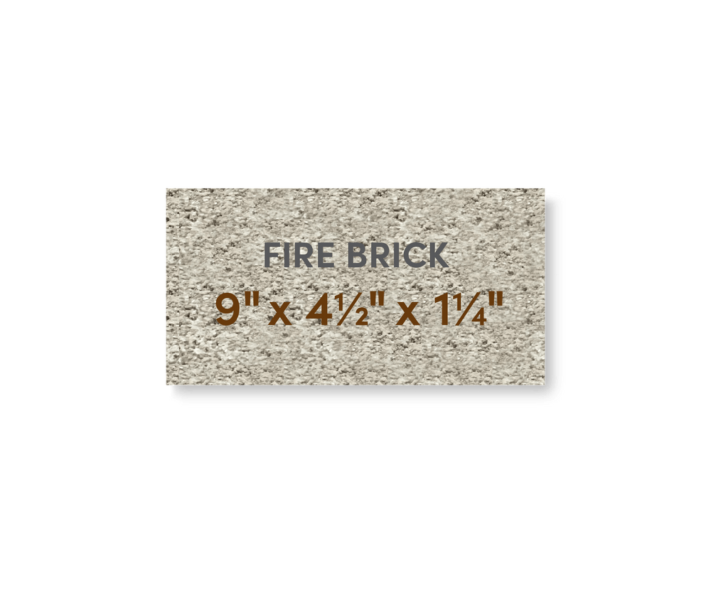 Insulating Fire Brick 9" x 4 - 1/2" x 1 - 1/4" (12 Units) - FibraMent