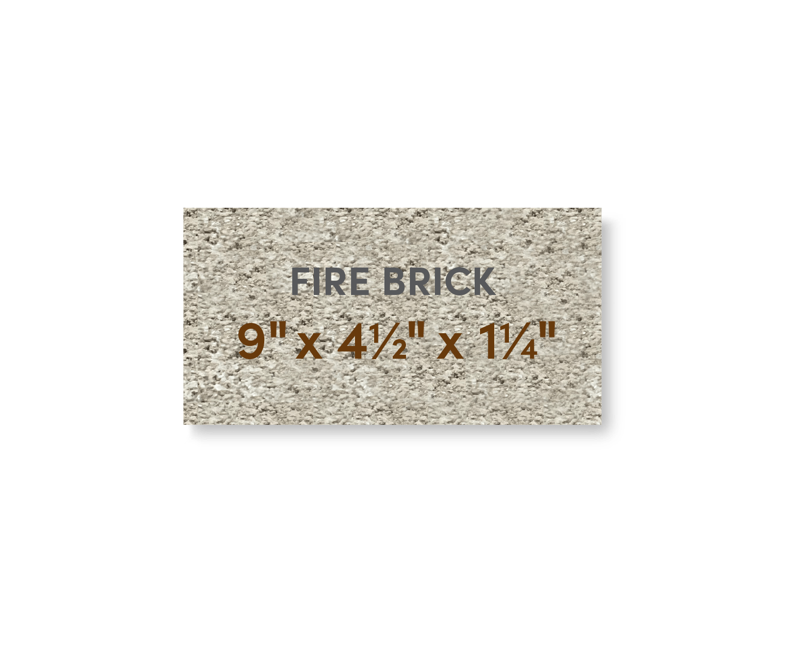 Insulating Fire Brick 9" x 4 1/2" x 1 1/4" - FibraMent