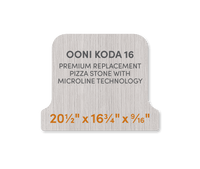 Ooni Koda 16 - FibraMent Premium Replacement Pizza Stone with MicroLine Technology - FibraMent