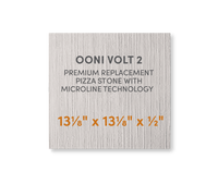 Ooni Volt 2 - FibraMent Premium Replacement Pizza Stone with MicroLine Technology® - FibraMent
