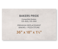 Premium Replacement Baking / Pizza Stone for Baker's Pride GS - 805 and GS - 990 Ovens - FibraMent