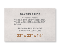 Premium Replacement Baking / Pizza Stone for Baker's Pride Y - 800, Y - 802 and FC - 816 Ovens - FibraMent