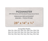 Premium Replacement Baking / Pizza Stone for PizzaMaster 700 Series Ovens with Standard Temperature Decks - FibraMent