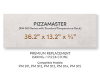 Premium Replacement Baking / Pizza Stone for PizzaMaster 900 Series Ovens (SM) with Standard Temperature Decks - FibraMent