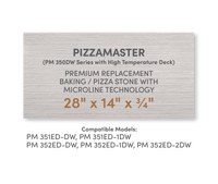 Premium Replacement Baking / Pizza Stone with MicroLine Technology for PizzaMaster 350DW Series Ovens with High Temperature Decks - FibraMent