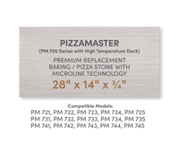 Premium Replacement Baking / Pizza Stone with MicroLine Technology for PizzaMaster 700 Series Ovens with High Temperature Decks - FibraMent