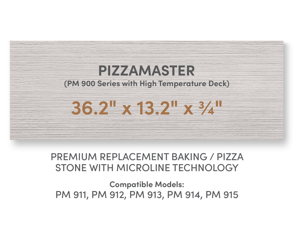 Premium Replacement Baking / Pizza Stone with MicroLine Technology for PizzaMaster 900 Series Ovens (SM) with High Temperature Decks - FibraMent