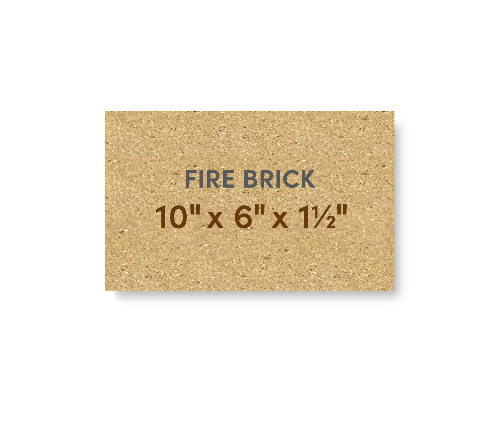 Super Duty Hard Fire Brick 10" x 6" x 1 - 1/2" - FibraMent