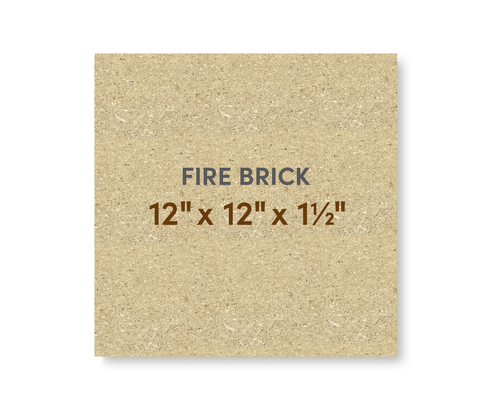 Super Duty Hard Fire Brick 12" x 12" x 1 - 1/2" - FibraMent