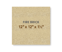 Super Duty Hard Fire Brick 12" x 12" x 1 - 1/2" - FibraMent