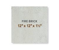 Super Duty Hard Fire Brick 12" x 12" x 1 - 1/2" - FibraMent