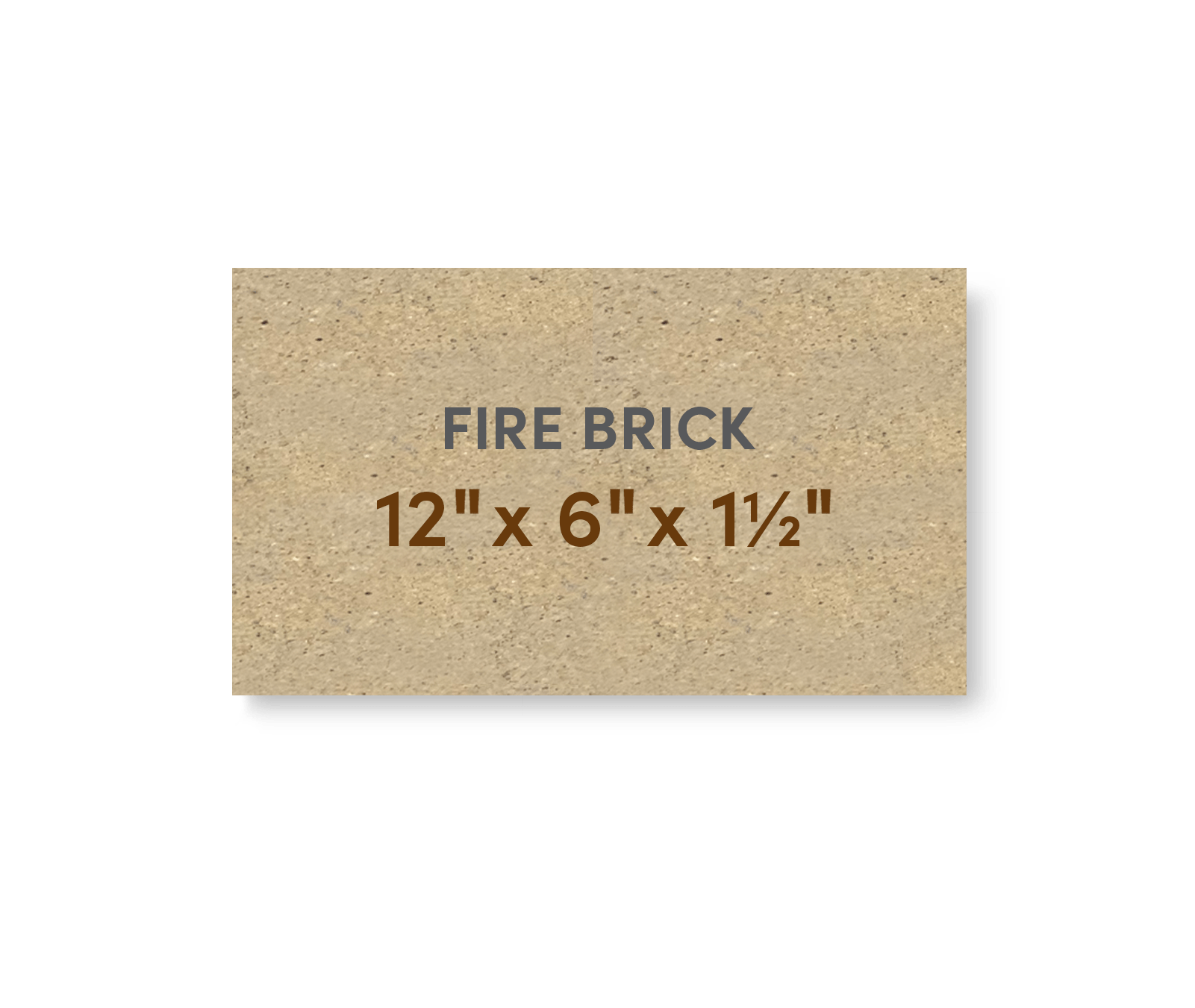 Super Duty Hard Fire Brick 12" x 6" x 1 - 1/2" - FibraMent