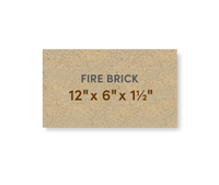 Super Duty Hard Fire Brick 12" x 6" x 1 - 1/2" - FibraMent