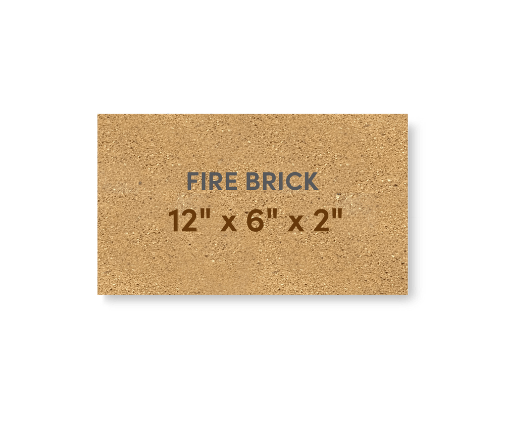 Super Duty Hard Fire Brick 12" x 6" x 2" - FibraMent